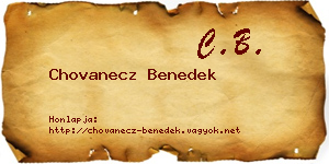 Chovanecz Benedek névjegykártya